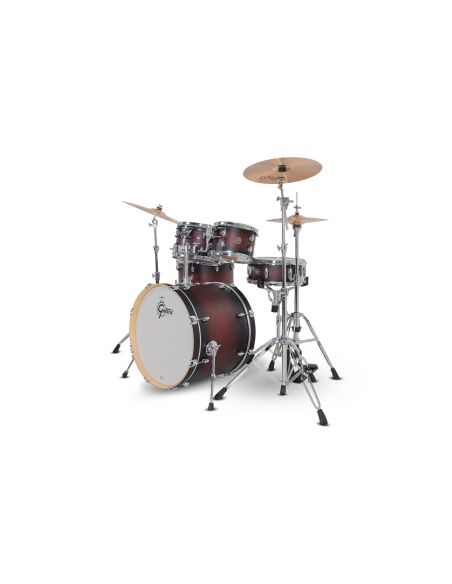 Drum-Set Grestch 4 shells - Catalina Maple 22" - Satin Deep Cherry Burst