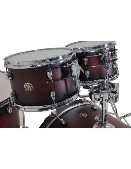Drum-Set Grestch 4 shells - Catalina Maple 22" - Satin Deep Cherry Burst