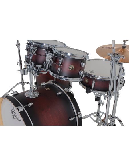 Drum-Set Grestch 4 shells - Catalina Maple 22" - Satin Deep Cherry Burst