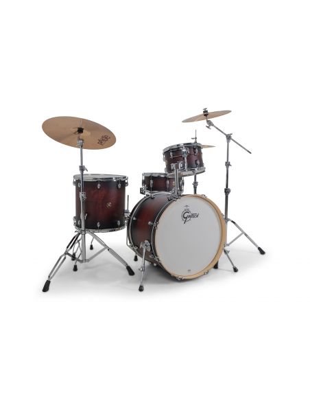 Drum-Set Grestch 4 shells - Catalina Maple 22" - Satin Deep Cherry Burst