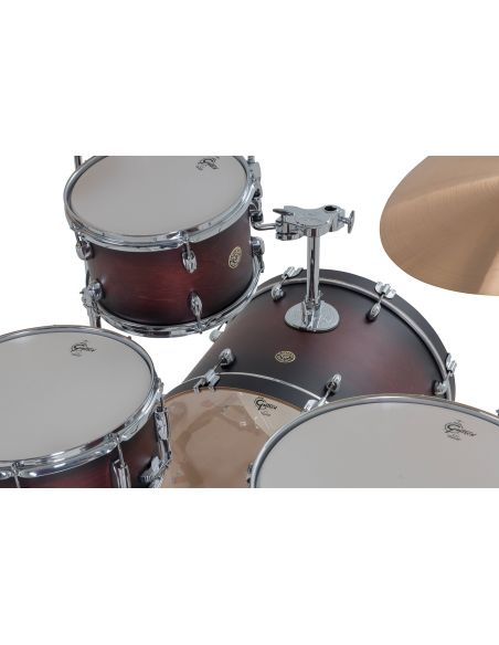 Drum-Set Grestch 4 shells - Catalina Maple 22" - Satin Deep Cherry Burst
