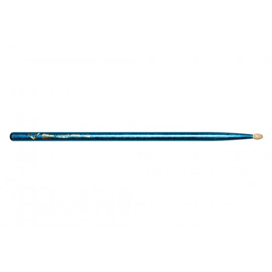 VCB5A - Baguettes de batterie Color Wrap 5A Blue Sparkle Wood Tip