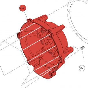 Back-cover sub-assembly KP100
