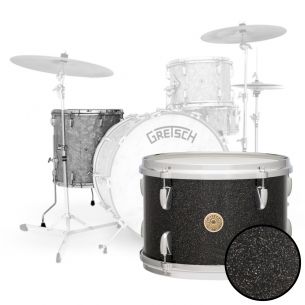 Floor Tom USA Broadkaster Nitron Wrap - black Glass