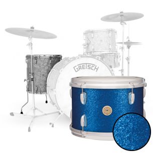 Floor Tom USA Broadkaster Nitron Wrap - Blue Sparkle