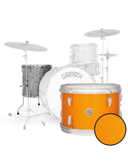 FloorTom USA Broadkaster Nitron Wrap - Gold Sparkle