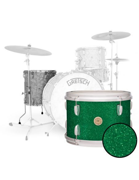 Floor Tom USA Broadkaster Nitron Wrap - Green Glass