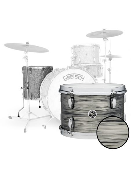 Floor Tom USA Broadkaster Nitron Wrap - Grey Oyster