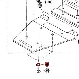 Flat washer 6.0X13X1.0 ZMC2BL