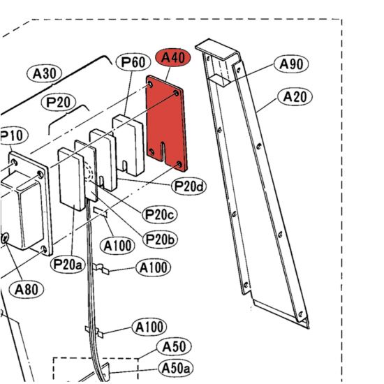 Plaque support de pad KP80