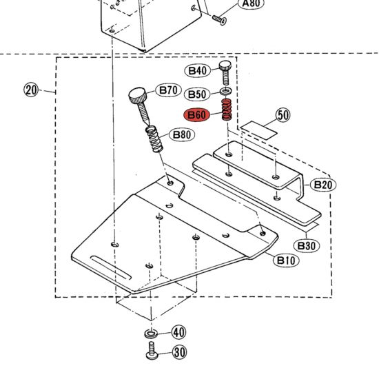 Hand-knob bolt spring 8X15.5 KP80
