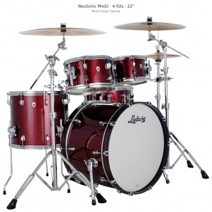 4 fûts NeuSonic Mod2 22" Wraptite - Merlot Super Sparkle