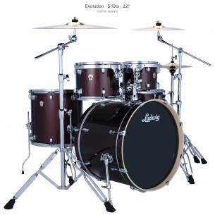 5 fûts Evolution 22" avec hardware - Carmel Sparkle
