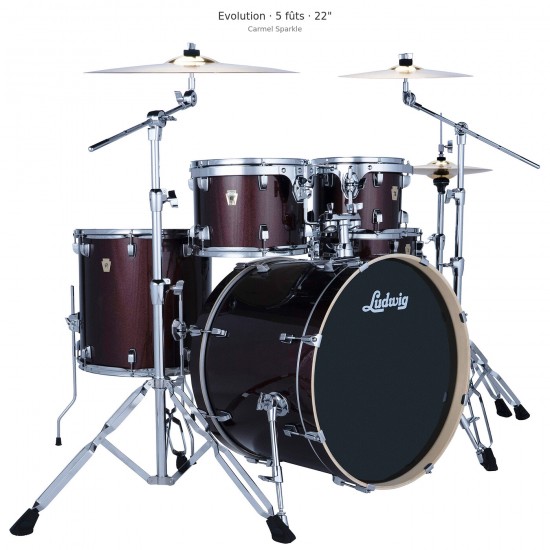 5 fûts Evolution 22" avec hardware - Carmel Sparkle