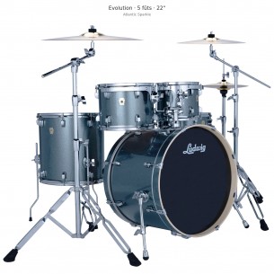 Evolution 5-piece shell pack 22" with hardware - Atlantic Sparkle