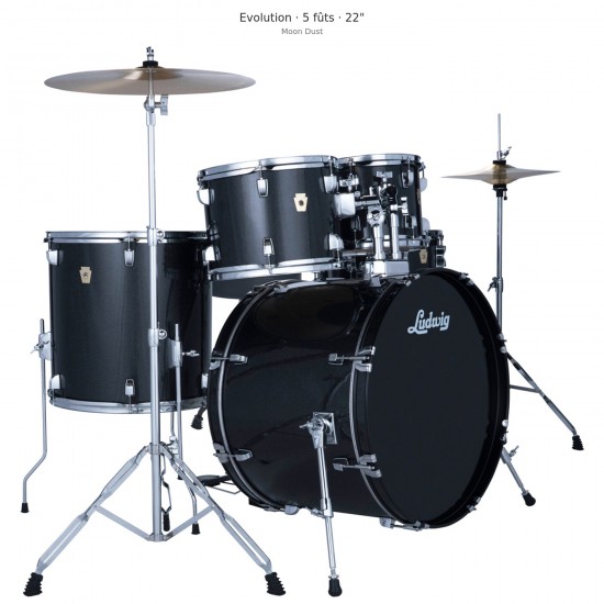 Evolution 5-piece shell pack 22" with hardware - Moon Dust