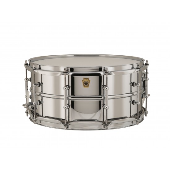LB402BT Caisse claire Supraphonic Chrome over Brass 14" x 6,5" coquilles tubulaires - Laiton chromé