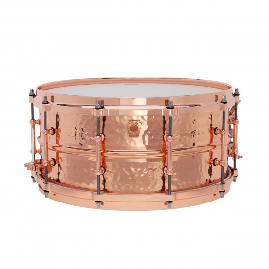 LC662KTC Copper Phonic snare drum 14" x 6.5" tube lugs, hammered shell - Copper