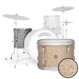 Floor Tom USA Broadkaster Nitron Wrap - Silver Glass