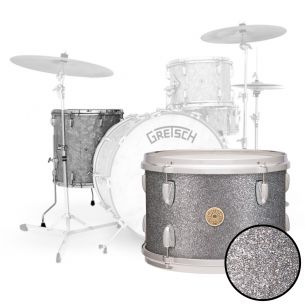Floor Tom USA Broadkaster Nitron Wrap - Silver Sparkle