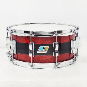 LS903VXXK1 Caisse claire Vistalite 14" x 6,5" - Red Sparkle / Smoke / Red Sparkle (50e anniversaire)
