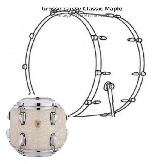Grosse caisse Classic Maple 22" x 14"...