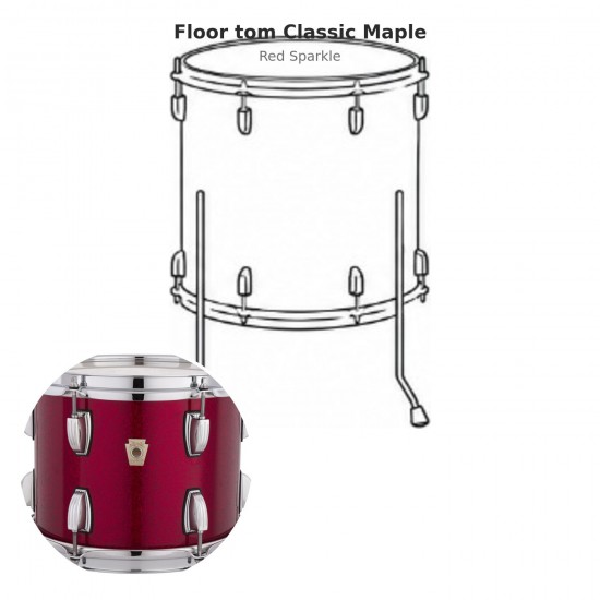 Classic Maple floor tom 14" x 14"...