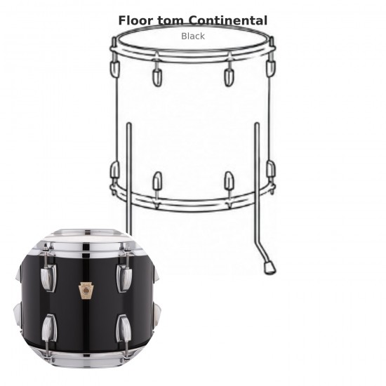 Continental floor tom 14" x 14" - Black