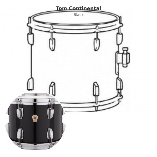 Continental tom 10" x 7" - Black