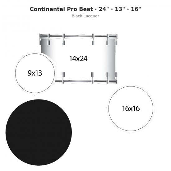 3 fûts Continental Pro Beat 24" -...