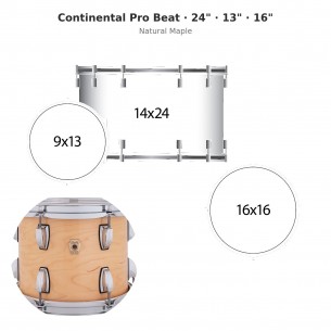3 fûts Continental Pro Beat...