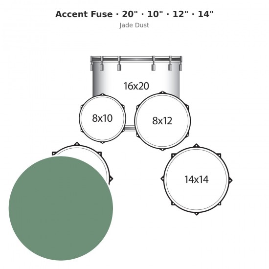 Accent Fuse 5-piece complete drum kit...