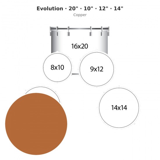 5 fûts Evolution 20" avec hardware -...