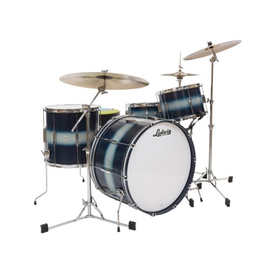 3 fûts Club Date Downbeat 20" - Duco bleu et argent