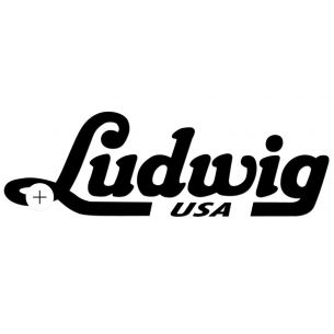 P4042 Autocollant logo Ludwig script 6,5" - Noir