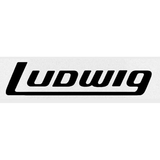 P0415B Autocollant logo Ludwig bloc pour grosse caisse 10" - Noir