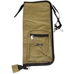 Housse à baguettes - Olive, logo script noir