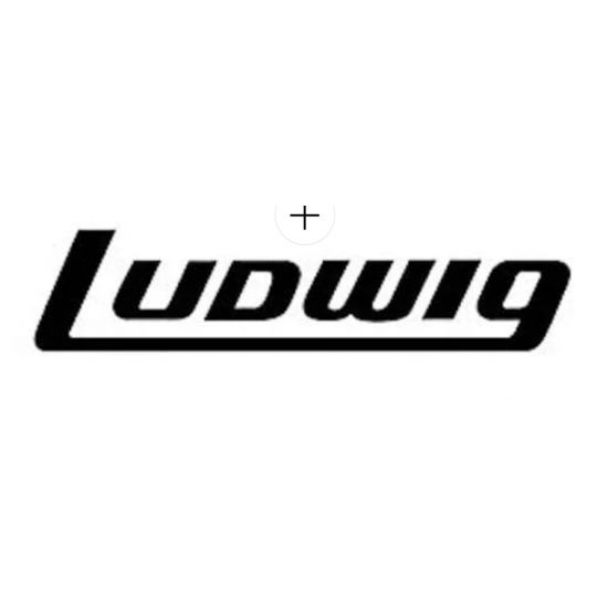 P4062B Ludwig block logo decal 2" x 5.5" - Black