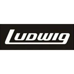 P4062W Autocollant logo Ludwig bloc 2" x 5,5" - Blanc