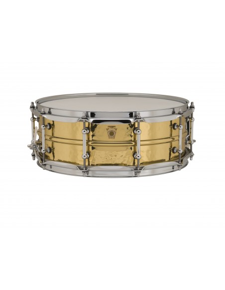 LB420BKT Hammered Brass snare drum 14" x 5" tube lugs - Hammered brass