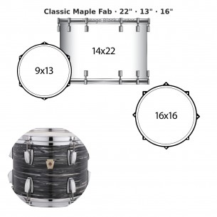 3 fûts Classic Maple Fab...