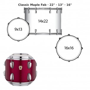 3 fûts Classic Maple Fab...