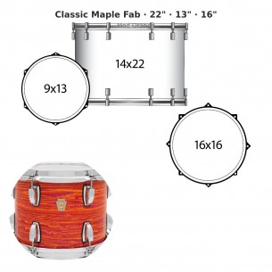 3 fûts Classic Maple Fab...