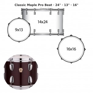 3 fûts Classic Maple Pro...