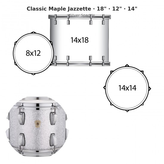 Classic Maple Jazzette 3-piece shell...