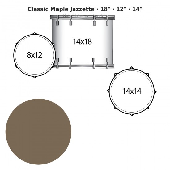 Classic Maple Jazzette 3-piece shell...