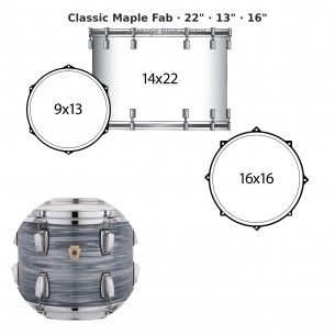 3 fûts Classic Maple Fab...