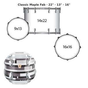 3 fûts Classic Maple Fab...