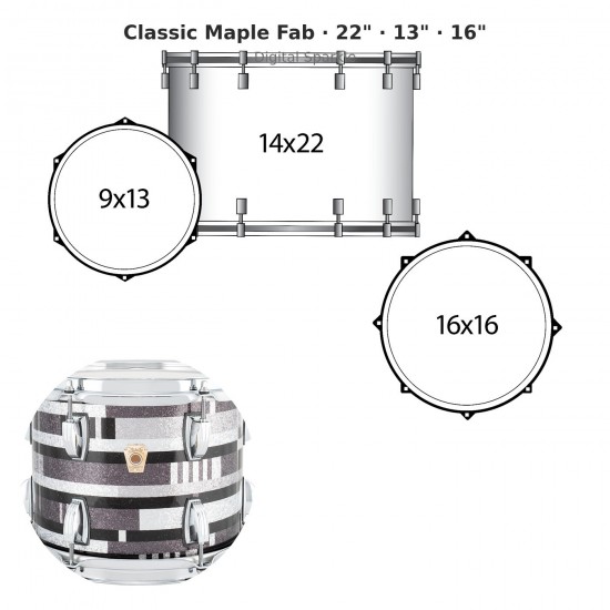Classic Maple Fab 3-piece shell pack...