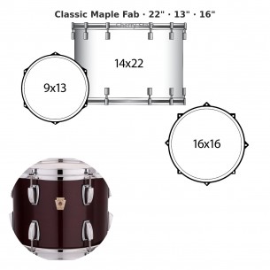 3 fûts Classic Maple Fab...